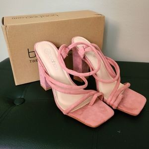 Boho Strappy Pink Heels